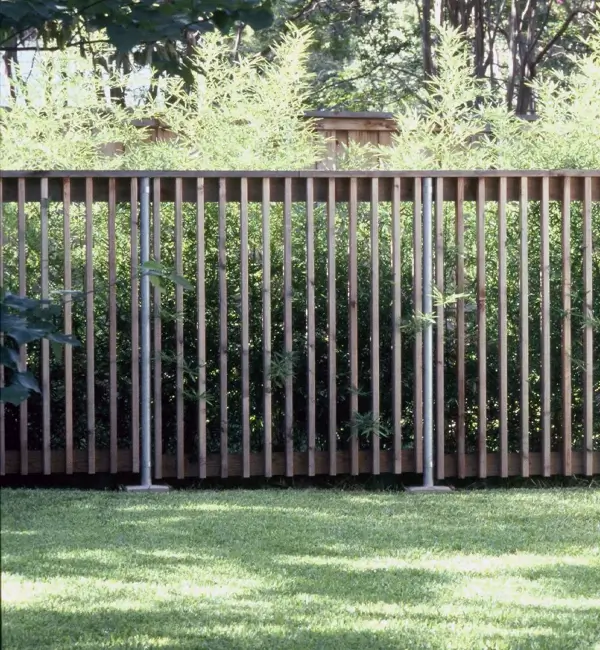 metal wood fence