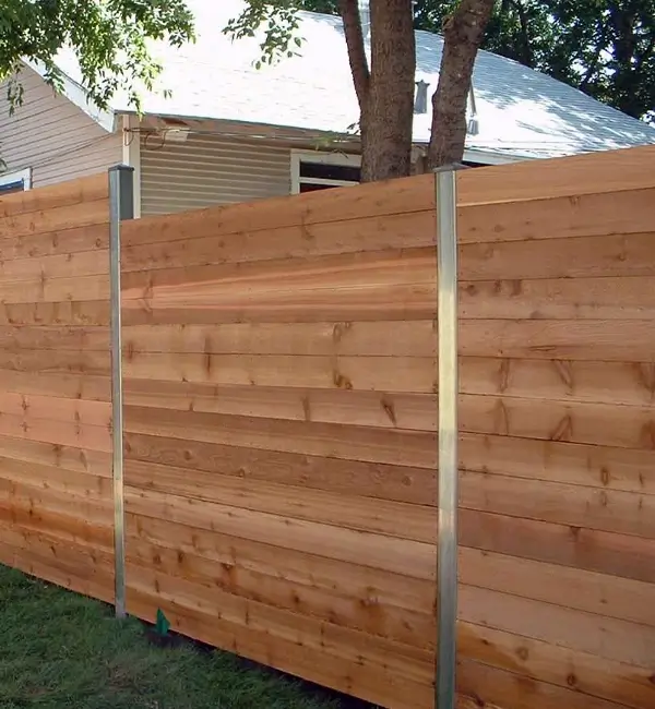 metal wood fence