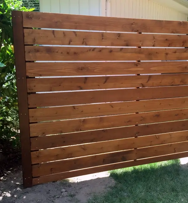 metal wood fence